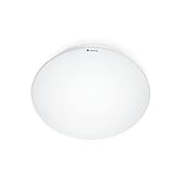 Steinel Innenleuchte RS 16 S, Wandleuchte, Deckenleuchte, 360° Bewegungsmelder, 3-8 m Reichweite,E 27, Max. 60 Watt, Weiß, S