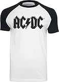 AC/DC Black Logo Männer T-Shirt weiß/schwarz XL 100% Baumwolle Band-Merch, B