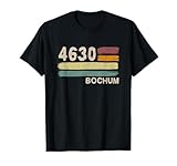 Alte Postleitzahl Geschenk Designs 4630 Bochum Retro Postleitzahlen T-Shirt für Erwachsene, Unisex, Familien - Schwarz, S - Kurzarm, T-Shirt mit kurzen Ä
