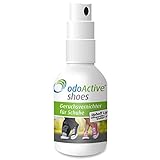odoActive - Schuhgeruch-Vernichter – Dauerhafter Geruchsentferner – mikrobiologisch – Frische Schuhe & Gesunde Füße – mehrfach ausgezeichnet – Schuh-Deo Spray (1)