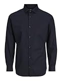 JACK & JONES Herren Freizeit Hemd JPRBLAPARKER Slim Fit Schwarz Blau XS-XXL, Größe:XL, Farbe:Black Slim FIT 12227385