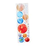 Abaodam Wandtattoo Planeten Set Selbstklebende Wandsticker Für Das Sonnensystem PVC Aufkleber Für Kinderzimmer Klassenzimmer Und Flur Abziehbare Wanddekoration Fü