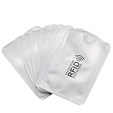 ANSO 10 Stücke Aluminiumfolie Anti-Entmagnetisierung Abdeckung RFID-Abschirmung Tasche NFC Kreditkarte Anti-Diebstahl Buerste ID Karten B