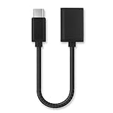 subtel® USB OTG Kabel kompatibel mit Samsung Galaxy Tab S3 S4 S5e S6 / TabPro S/Galaxy Book A 10.5 10.6 12.6 / Active 2 / Pro OTG Adapter USB C Host Kabel Alu On The Go Adapter schwarz OTG Steck