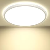 Led Deckenleuchte mit Radar Bewegungsmelder innen - 18W 2500LM Rund Flach 4000K Weiss Led Deckenlampe Bewegungsmelder Innen Lampe Decke Wandleuchte Wandlampe Sensor Licht für Flur Garage Keller Balk