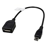Adapter OTG Kabel kompatibel mit Samsung Galaxy A10 SM-A105FD, Micro USB auf USB, ca. 15cm, zum direkten Übertragen von Fotos, Videos und weiteren Inhalten auf einen USB Stick ohne PC