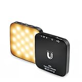 Andoer Selfie Licht, 2W magnetisches Telefonlicht, LED Videoleuchte 2500K–8500K Dimmbar mit 300 mAh Akku, integriert mit Metallring, Saugnapf-Clip, kompatibel mit Phone 15/14/13/12 Android-Handy