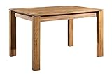 Nordic Story Esstisch Mauritz 4 (eckig) • Holztisch aus Massivholz (Eiche) • Rustikaler Tisch für Küche & Esszimmer • Eiche Natur • Tisch (160 x 90 x 75 cm) • 6-8