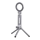 syayw Magnetisches Stativ – Faltbare Halterung mit Griff für Smartphone, drehbarer Clip, faltbar, für Smartphone, tragbar und R