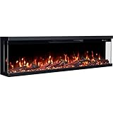 Emotion Flame Unity 3-Wege-Elektrokamin 107 - Premium-Feuer, Wand und Einbau - 107x19x36cm - LED Kamin mit 900/1800W
