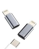 OTG-Kabel Adapter Audio Kopfhörer Adapter (2er-Pack) Lightning Stecker auf USB-C Buchse für Apple für iPhone 14 Pro für iPad Daten Typ C Ladegerät Konverter Aufladen Anschluss Telefonadap