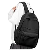 VGCUB Schulrucksack Teenager Mädchen Schultasche Wasserdichter Leichter Rucksack Damen für Die Schule Teenager Mädchen Jungen School Bag Womens Backpack Casual Daypacks Aesthetic Schw