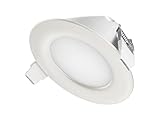 TEVEA Ultra Flach LED Einbaustrahler IP44 | auch für das Bad geeignet | Weiß | 4W 230V Einbauspots Einbauleuchten Badleuchten (Neutralweiss)