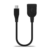 subtel USB OTG Kabel kompatibel mit Samsung Galaxy Tab A/E/S / S2 / Tab 3/4 Tablet On The Go Adapter Micro USB Stecker auf USB A Buchse, Host Anschluss Adapterkabel PVC schw