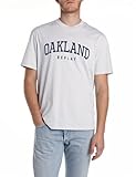 Replay Herren T-Shirt Kurzarm Basic, Natural White 011 (Weiß), XXL
