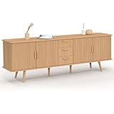 IDMarket - Sideboard 180 cm Juliette XXL 4 Türen und 3 Schubladen, Latten, Holz, Farbe E
