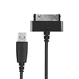 CELLONIC USB Kabel 1.0m kompatibel mit Samsung Galaxy Note 10.1 / Tab 8.9 / Tab 10.1 / Tab 2 7.0 / Tab 2 10.1 / GT-N8000 / GT-P3100 Tablet Ladekabel 30 Pin Connector auf USB A 2.0 Datenkabel schw