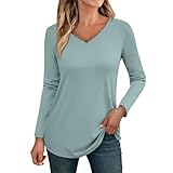 Bluse Damen Elegant Damen Oberteile Große Größen Damen Grönemeyer T-Shirt Rollkragenpullover Damen Königsblau Bluse Laufshirt Damen mit Spruch Sprüche T-Shirts Damen Tshirt Grün L