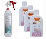 Rekosan Saunaaufguss-Set 3 x 1 Liter(freie Duftwahl) made by Warda +Perfekt desclean Saunadesinfektion 1 Liter gebrauchsfertig