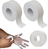 Sporttape weiß, 2 Rollen Sporttape, 1,25cmx10m Weiß Tape Sport Tapeverband Fingertape,Hypoallergenes Tapes Klebebänder für Fußball Volleyb