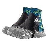 Azarxis Reflektierende Trail Low Gaiters, Gamaschen mit UV-Schutz und Atmungsaktiv für Damen und Herren, Wandern, Klettern (Grün)