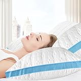 Queensize-Kissen in Hotelqualität für Schlaf, Unterstützung und Komfort, alternatives Daunenkissen für Rücken-, Bauch- oder Seitenschläfer, 2 Stück