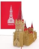 Pop-Up Karte „ Freiburger Münster Freiburg Grußkarte & Geburtstagskarte als Souvenir und Geschenkg