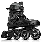 Inline-Skates für Damen und Herren, Outdoor-Straßenblätter, Roller, Erwachsene, männlich, weiblich, professionelle Fitness-Rollschuhe für Unisex (schwarz)