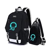 Asge Schulrucksack Jungen Teenager Nylon Groß Schultaschen Mädchen Ranzen Kinder Rucksäcke Druck Schulranzen für 8-16 Jahre School Bags for Boys Wasserdicht S