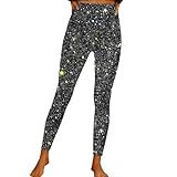 Damen-Yogahose, Bauchkontrolle, Lauf-Leggings, elastische Denim-Leggings, elastische Jeans, Sporthose, dick, warm, hohe Taille, schmale Passform, dehnbar, Yoga, Fitness, Damen, Schlaghose, Schw