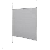 Joydeco Wabenplissee ohne Bohren Verdunklung Thermo Klemmfix Zweifarbig Grau B80 x H200 cm, Plisseerollo Sichtschutz Sonnenschutz & Schallschutz für Fenster & Tü