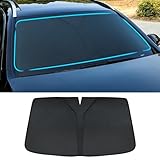 Auto Frontscheibe Sonnenschutz für VW Golf 4 1997-2003, Tragbar Faltbar Anti-UV Verdunkelung Sonnenschirm Auto Innenschutz Zubehör,Black