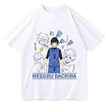 acsewater Blue Lock T-Shirt Harajuku Isagi Yoichi Kurzarm-T-Shirt Bachira Meguru Streetwear Top