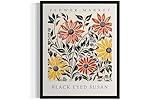 Black Eyed Susan Flower Market Kunstdruck Poster, florale ästhetische botanische Pastellmalerei für Schlafzimmer, Badezimmer, Wohnzimmer, Dekor 75 (Black Eyed Susan, 20,3 x 25,4 cm, ungerahmt)