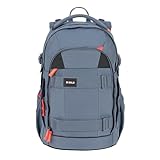 BOLD Lässig Schulrucksack mit Reflektoren und höhenverstellbarem Rückenteil/School Backpack Bold b