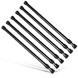 Goowin 6 Stück Teleskopstange, 40-70cm Spannstange ohne Bohren, rostfreie Feder, verstellbare Spannstange für Schrank, Küche, Schrank, Kleiderschrank, Bücherregal (schwarz)