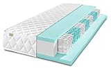 DREAMSTAR Ergo Flex Duo Taschenfederkernmatratze I ergonomische 7-Zonen Matratze I 22 cm hoch I Öko-Tex Zertifiziert I Härtegrad 2 (H2) 0-80 kg und Härtegrad 3 (H3) 80-100 kg | 140 x 200