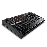 Akai Professional MPK Mini MK3 - 25-Tasten USB MIDI Keyboard Controller, 8 Drum Pads, 8 Regler, Musikproduktion-Software und und Native Instruments Sound Package (NKS Integration), Farbe Schw