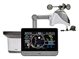 TFA Dostmann Wetterstation WLAN View PRO 6-in-1, 35.8003.01, mit Außensensor Wind/Temperatur/Luftfeuchtigkeit, mit Regenmesser, Luftdruck, inkl App & Profi-Wettervorhersage, digital, schw