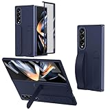Handyhülle Kompatibel mit Samsung Galaxy Z Fold 4 Hülle Displayschutz, eingebauter verstellbarer Ständer Hüllenschutz Ganzkörper-Schutzhülle Sicherer Griff Schlanke Handyhülle Kompatibel mit Galaxy Z