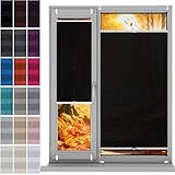 Jalousien Fenster Raffrollo, Fenster Plissee 22 x 50 cm, Nach Maß Qualität Ohne Bohren, Faltrollo Jalousie Rollo Plise Plisee, Fenster Plissee Ohne Bohren, für Fenster & Tür, Schw