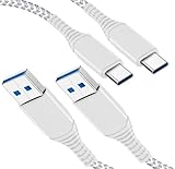 PS5 Controller Ladekabel,3M 2-Stück USB A auf USB C Kabel Nylon Schnellladekabel für Playstation 5/Sony PS5 Dualsense Controller,Nintendo Switch,Switch Pro Controller,Switch Lite Datenkabel,3M