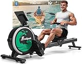 Rudergerät für Zuhause, EvoSpark Rudergerät mit 16 Stufen Widerstand, APP-Verbindung, Upgrade Doppel-Slide-Rails Ultraleise Rudermaschine, LCD-Datenanzeige, Die Erste Wahl für Fitnessg