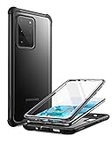 Clayco Forza Series Case für Samsung Galaxy S20 Ultra (6.9') Hülle Bumper Handyhülle Robust Schutzhülle Fullcover mit Integrierter Displayschutz Kompatibel mit Fingerabdruck ID (Schwarz)
