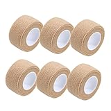 BESTYASH 6 Rollen Anti Rutsch Tape Für Tisch Und Stuhlbeine Zehen Tape Finger Tape Daumen Sport Tape Wickel Tape Elastisches Selbstklebendes Klebeband Khaki V