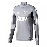 adidas Herren Oberteil Manchester United Trainingsoberteil, Grey/Ntgrey/White, S, BS4472
