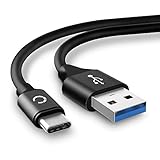 CELLONIC USB Kabel 2m kompatibel mit Samsung Galaxy Tab S3 S4 S5e S6 / TabPro S/Galaxy Book A 10.5 10.6 Tablet Ladekabel USB C Type C auf USB A 3.1 Gen 1 Datenkabel 3A schwarz PVC