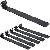 Gemsaya 6 Stück Regalhalterung, 30 CM Metall Regalträger, 0,5 cm Dick Regal Winkel Wandhalterung, Schwarz Tablarträger Schwerlastwinkel, Robuste Regalhalter für Wandregale, 75 kg Tragk