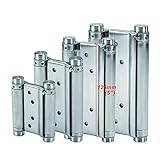 LOOTICH Scharnier (126mm) Edelstahl Pendeltürband Türscharnier Türband Automatisches Schließen Scharniere für Pendeltür und Schwingtür bis 25kg Aufschraubband (2 Stück)