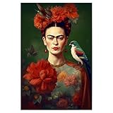 artboxONE Poster 60x40 cm Abstrakt Frida Kahlo Art hochwertiger Design Kunstdruck - Bild Frida Kahlo Boho Flow